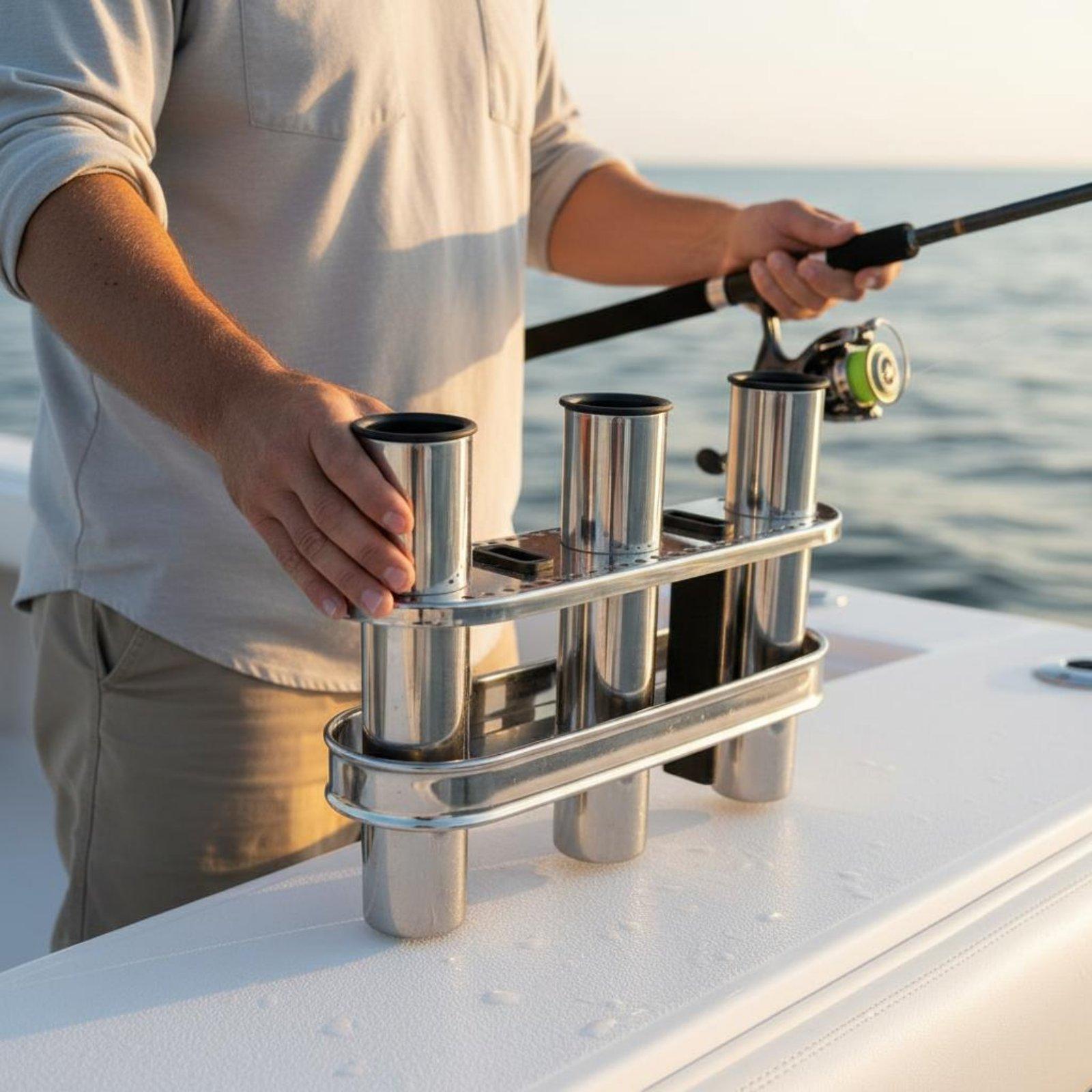 Waterproof Stainless Steel Fis - Fishing Kayak Rod Holder ulasan dan harga